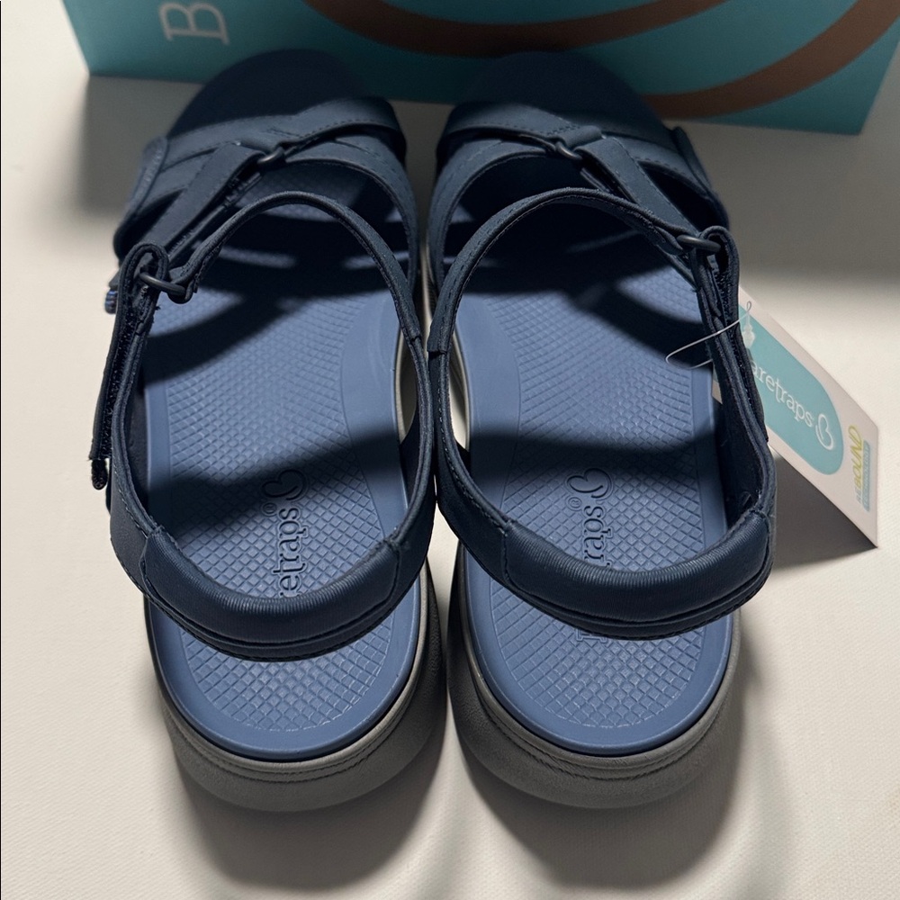 Baretraps Comfort Sandals Womens 9.5 Navy Tracey - Picture 4 of 6